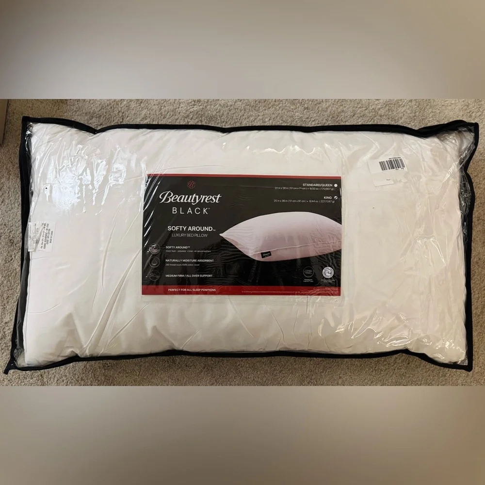 🎉LAST CHANCE🎉BEAUTYREST BLACK Luxurious 20x36 Down And Feather Blend‎ Pillow